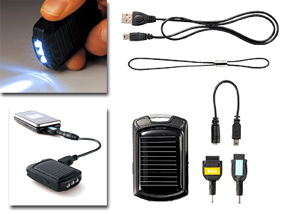 ソーラー&USB 携帯電話充電の商品画像