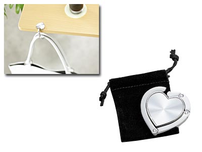 ハート型バッグ吊～る(ポーチ付)の商品画像
