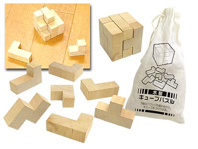 木製キューブパズルの商品画像