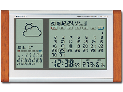 カレンダー天気電波時計の商品画像