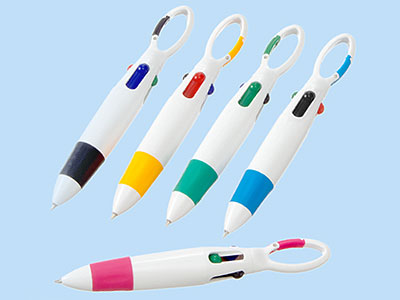 カラビナ4色ボールペンの商品画像